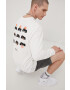 adidas Originals pamut hosszúujjú HF4783 Adventure Longsleeve fehér nyomott mintás - Pepit.hu