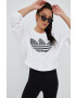 adidas Originals pamut melegítőfelső Trefoil Moments HB9443 fehér női nyomott mintás - Pepit.hu