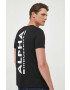 Alpha Industries pamut póló Backprint T 128507 03 fekete nyomott mintás - Pepit.hu