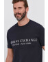 Armani Exchange t-shirt sötétkék férfi nyomott mintás - Pepit.hu