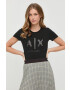 Armani Exchange t-shirt női fekete - Pepit.hu