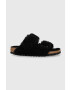 Birkenstock gyapjú papucs Arizona BB Shearling fekete - Pepit.hu