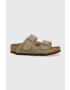 Birkenstock gyerekpapucs velúrból barna - Pepit.hu