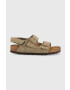 Birkenstock gyerekszandál velúrból Milano bézs - Pepit.hu