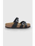 Birkenstock papucs velúrból Franca fekete női - Pepit.hu