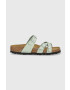 Birkenstock papucs velúrból Franca Injected Rivets SFB zöld női 1024267 - Pepit.hu