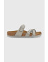 Birkenstock papucs velúrból Franca SFB szürke női - Pepit.hu