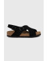 Birkenstock velúr szandál Tulum SFB fekete női - Pepit.hu