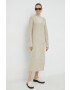 By Malene Birger gyapjú ruha Favine bézs maxi oversize - Pepit.hu