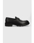 Calvin Klein bőr mokaszin MOCCASIN W/ BOLD LOGO fekete férfi HM0HM01245 - Pepit.hu