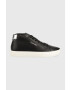 Calvin Klein bőr sportcipő Cupsole Unlined High Top fekete - Pepit.hu