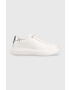 Calvin Klein bőr sportcipő Hw0hw01517 Raised Cupsole Lace Up fehér - Pepit.hu