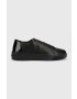 Calvin Klein bőr sportcipő Low Top Lace Up Lth/br fekete - Pepit.hu