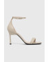 Calvin Klein bőr szandál GEO STILETTO SANDAL bézs HW0HW01610 - Pepit.hu