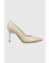 Calvin Klein bőr tűsarkú GEO STILETTO PUMP 90 bézs HW0HW01769 - Pepit.hu