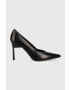 Calvin Klein bőr tűsarkú GEO STILETTO PUMP 90 fekete HW0HW01769 - Pepit.hu