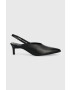 Calvin Klein bőr tűsarkú HW0HW01345 GEO STIL SLINGBACK PUMP 50 fekete nyitott sarokkal - Pepit.hu