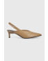 Calvin Klein bőr tűsarkú HW0HW01345 GEO STIL SLINGBACK PUMP 50 bézs nyitott sarokkal - Pepit.hu