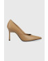 Calvin Klein bőr tűsarkú HW0HW01346 GEO STILETTO PUMP 90 bézs - Pepit.hu