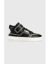 Calvin Klein Jeans bőr sportcipő Chunky Cupsole Laceup Mid fekete - Pepit.hu