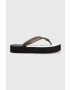 Calvin Klein Jeans flip-flop BEACH SANDAL FLATFORM fekete női lapos talpú YW0YW00716 - Pepit.hu