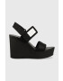 Calvin Klein Jeans szandál WEDGE SANDAL BADGE fekete női éksarkú YW0YW01028 - Pepit.hu