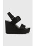 Calvin Klein Jeans szandál WEDGE SANDAL WEBBING fekete női éksarkú YW0YW00959 - Pepit.hu