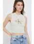 Calvin Klein Jeans top női bézs - Pepit.hu