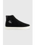 Calvin Klein Jeans velúr sportcipő Classic Cupsole Laceup Mid Su fekete - Pepit.hu