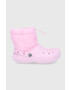 Crocs hócipő Classic Lined Neo Puff Boot rózsaszín 206630 - Pepit.hu