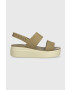 Crocs szandál Brooklyn Low Wedge bézs női platformos 206453 - Pepit.hu