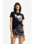 Desigual t-shirt fekete - Pepit.hu