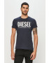 Diesel t-shirt sötétkék férfi nyomott mintás - Pepit.hu