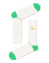 Happy Socks Zokni Ribbed Embroidery Banana - Pepit.hu