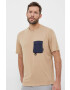 Jack Wolfskin t-shirt bézs férfi sima - Pepit.hu