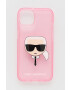 Karl Lagerfeld iPhone 13 telefon tok rózsaszín - Pepit.hu