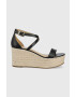 MICHAEL Michael Kors bőr szandál Serena Wedge Espadrille - Pepit.hu