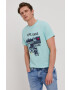 Pepe Jeans t-shirt Miles türkiz férfi nyomott mintás - Pepit.hu