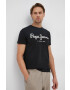 Pepe Jeans t-shirt Original fekete férfi nyomott mintás - Pepit.hu