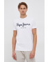 Pepe Jeans t-shirt Original Stretch fehér nyomott mintás - Pepit.hu