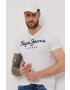 Pepe Jeans t-shirt fehér férfi nyomott mintás - Pepit.hu