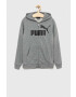 Puma gyerek felső ESS Big Logo FZ Hoodie TR B szürke mintás kapucnis - Pepit.hu