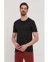 Selected Homme Selected t-shirt fekete sima - Pepit.hu