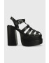 Steve Madden bőr szandál Carlita fekete SM11002385 - Pepit.hu