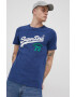 Superdry t-shirt kék férfi nyomott mintás - Pepit.hu