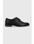 Tommy Hilfiger bőr félcipő Signature Hilfiger Lth Shoe fekete férfi - Pepit.hu