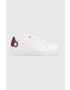 Tommy Hilfiger bőr sportcipő Signature Webbing Court Sneaker fehér - Pepit.hu