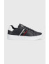 Tommy Hilfiger bőr sportcipő CORP WEBBING SNEAKER sötétkék FW0FW07379 - Pepit.hu