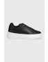 Tommy Hilfiger bőr sportcipő EMBOSSED COURT SNEAKER fekete FW0FW07297 - Pepit.hu