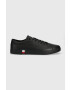 Tommy Hilfiger bőr sportcipő FM0FM04351 MODERN VULC CORPORATE LEATHER sötétkék - Pepit.hu